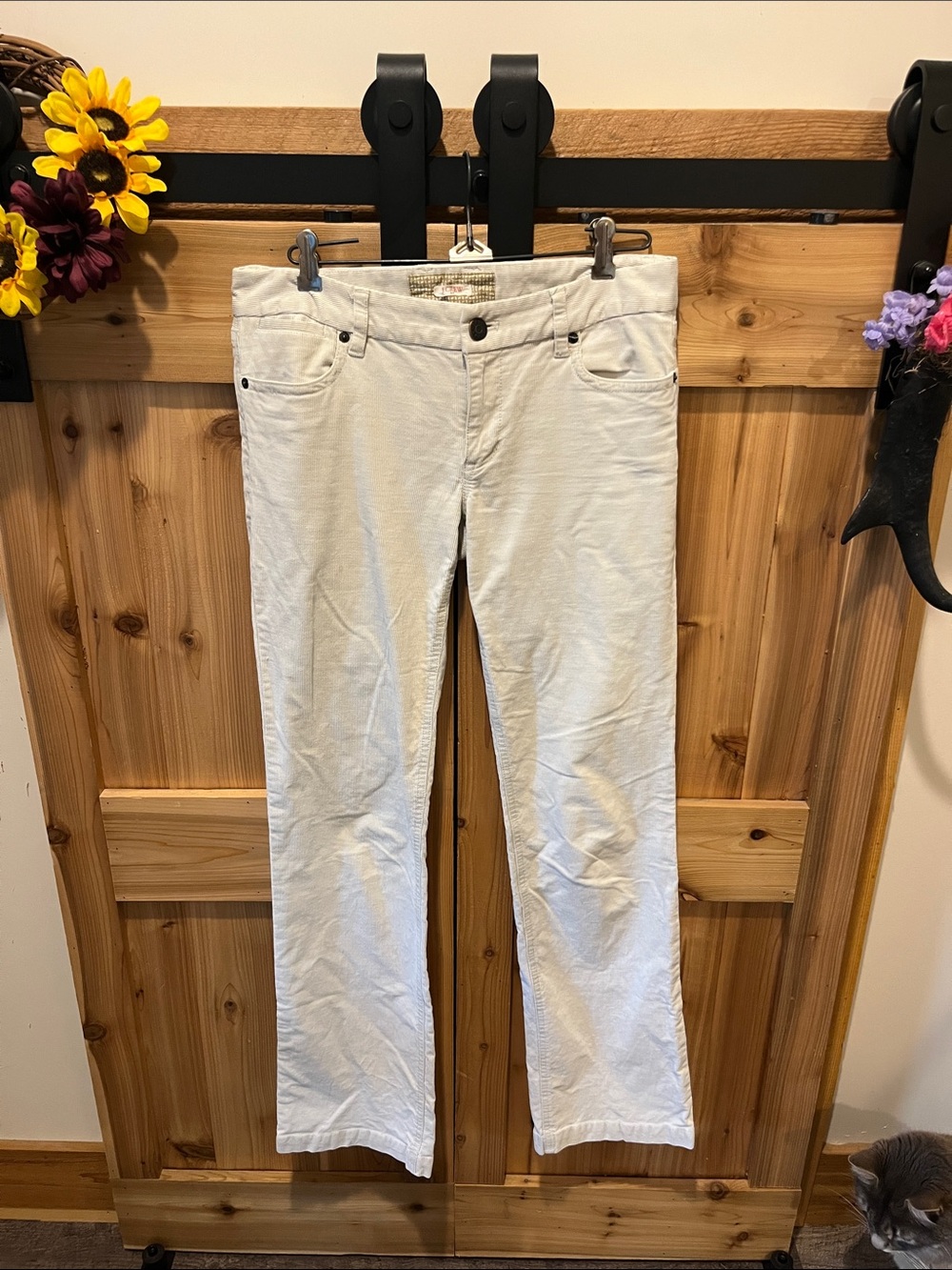 J. Crew Cream Bootcut Corded Jeans